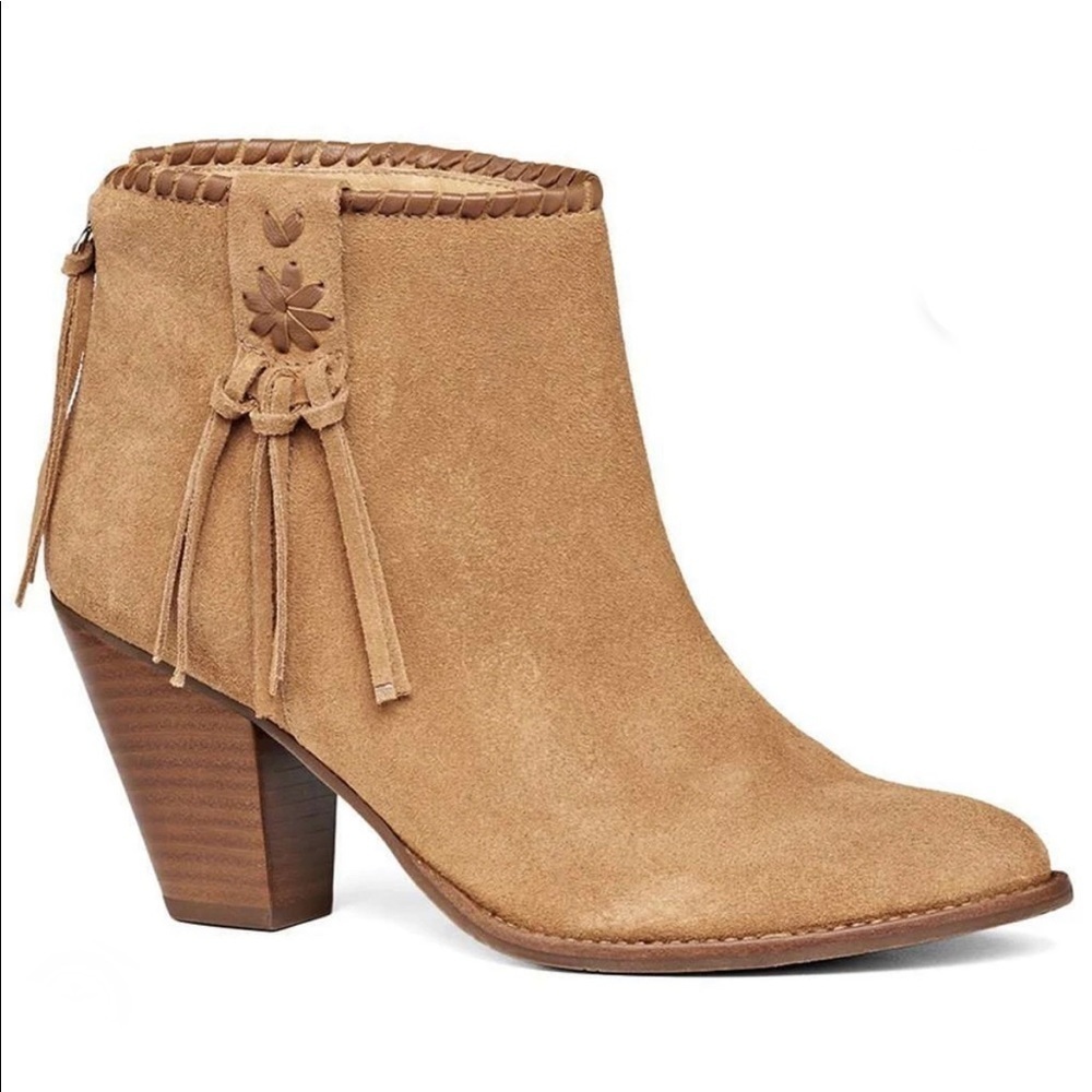 Jack Rogers Greer Suede Bootie in Oak Size 9 - Picture 1 of 11